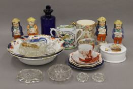 A quantity of various porcelain and glass.