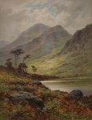 H D HILLIER, Scottish Mountainous Scenes, a pair of oils on canvas, framed. 32 x 42 cm.