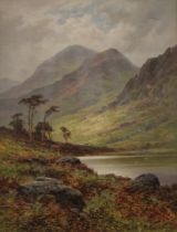 H D HILLIER, Scottish Mountainous Scenes, a pair of oils on canvas, framed. 32 x 42 cm.