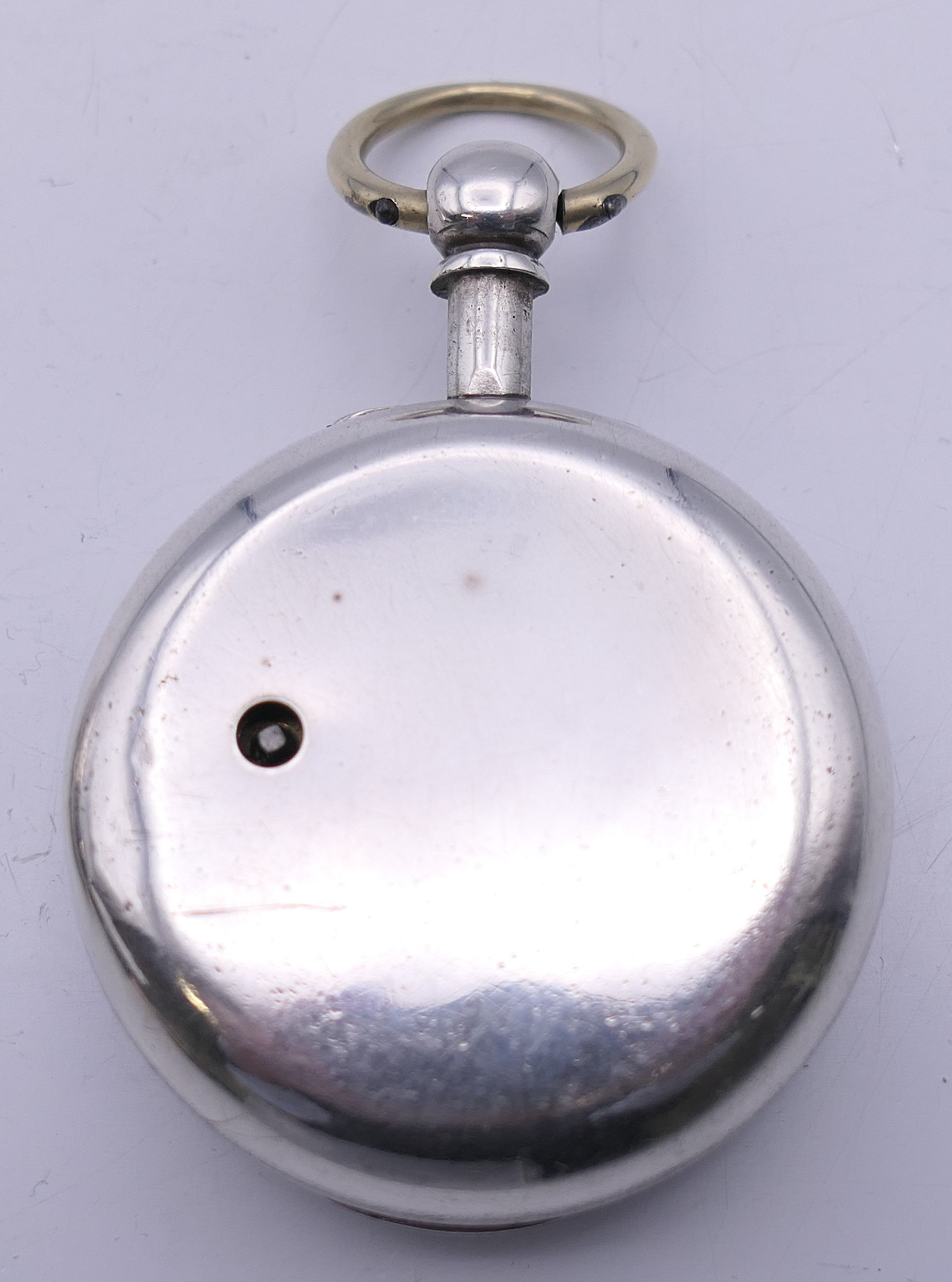 An H Samuel silver pair cased pocket watch, hallmarked for Chester 1887, serial number 67779. - Image 5 of 10