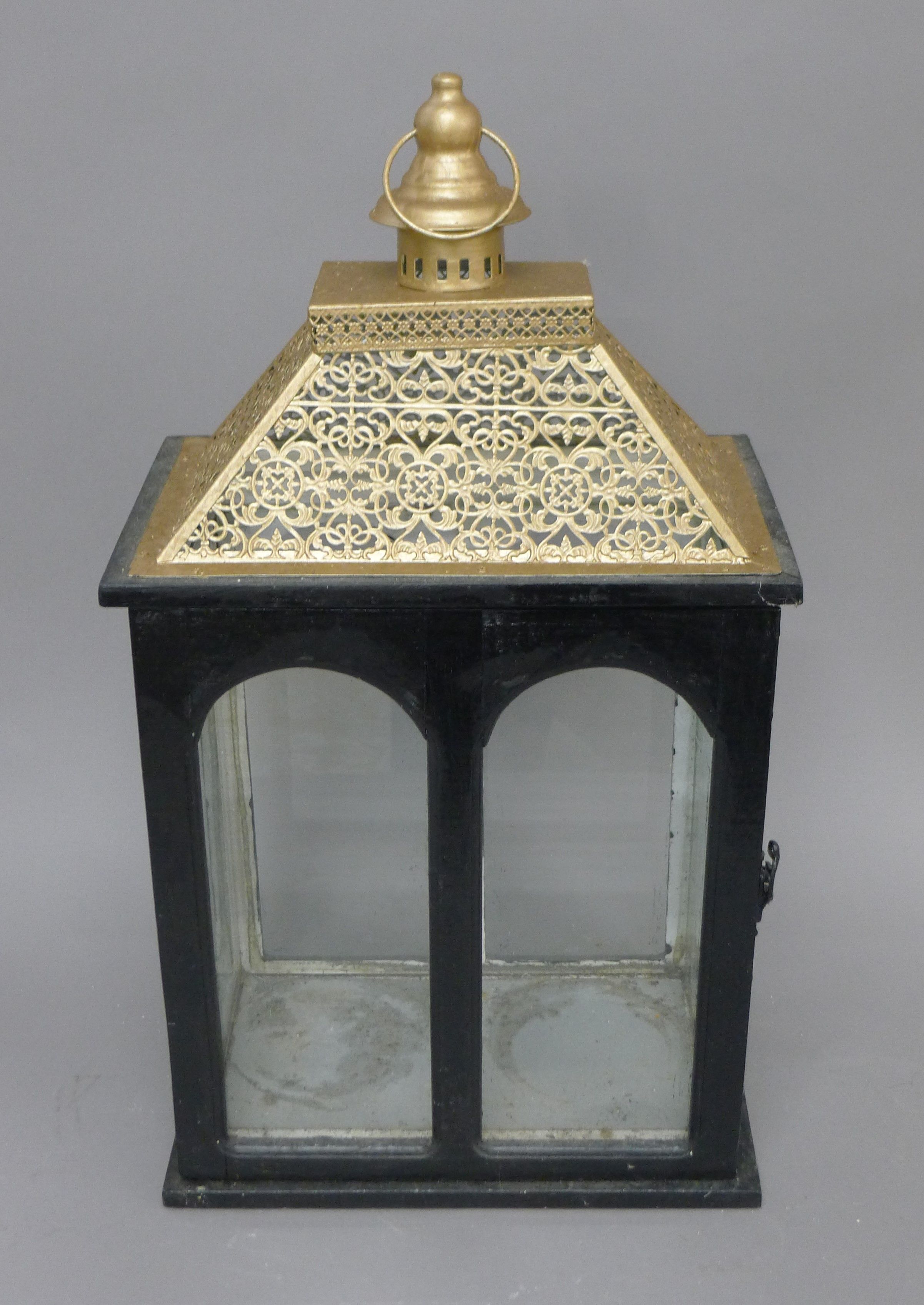 A hanging lantern. 55 cm high.