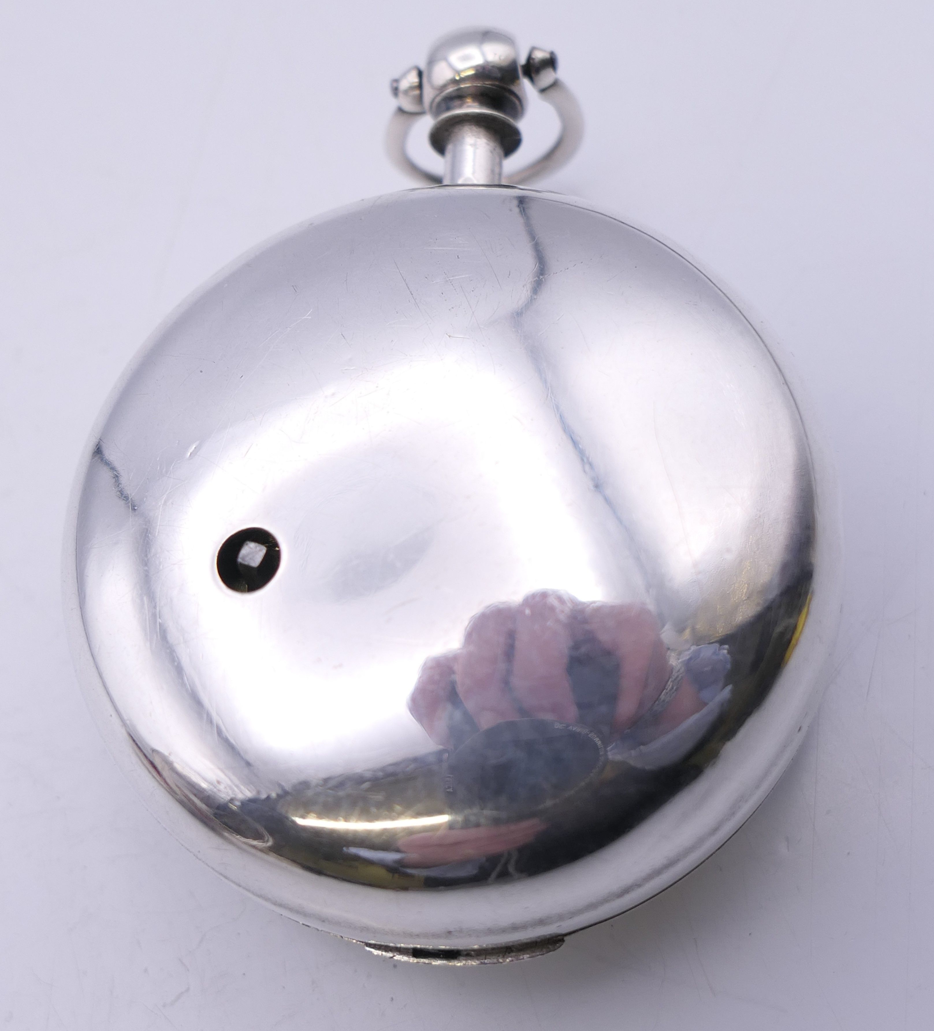 A W Tanner Watchmaker silver pair cased pocket watch, hallmarked Chester 1876, serial number 172. - Image 6 of 10