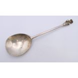 A silver seal top spoon. 18 cm long. 71.5 grammes.