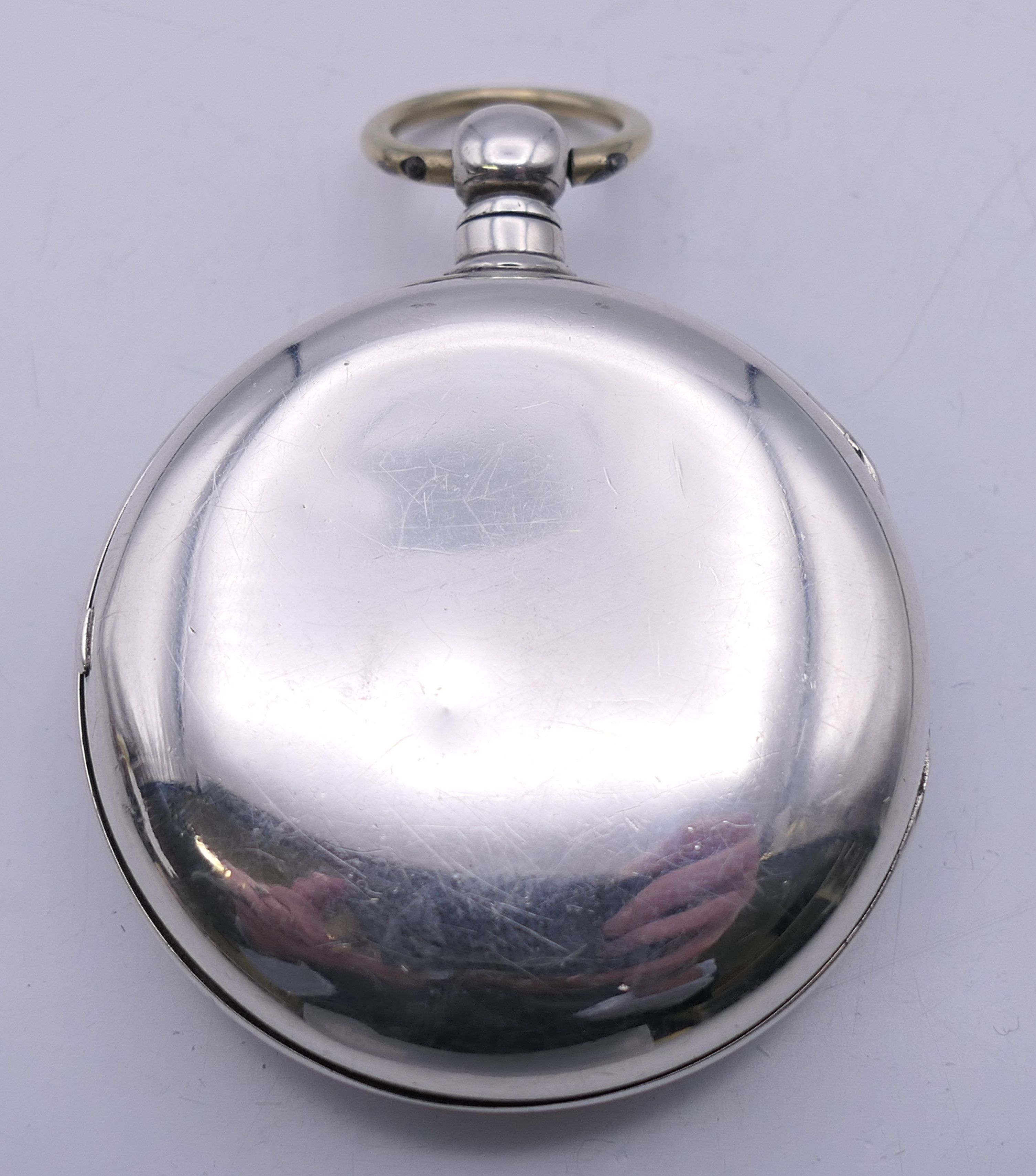 An H Samuel silver pair cased pocket watch, hallmarked for Chester 1887, serial number 67779. - Image 3 of 10