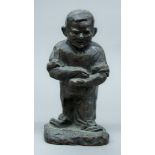 A bronze figure of a man, signed Viareggio. 20.5 cm high.