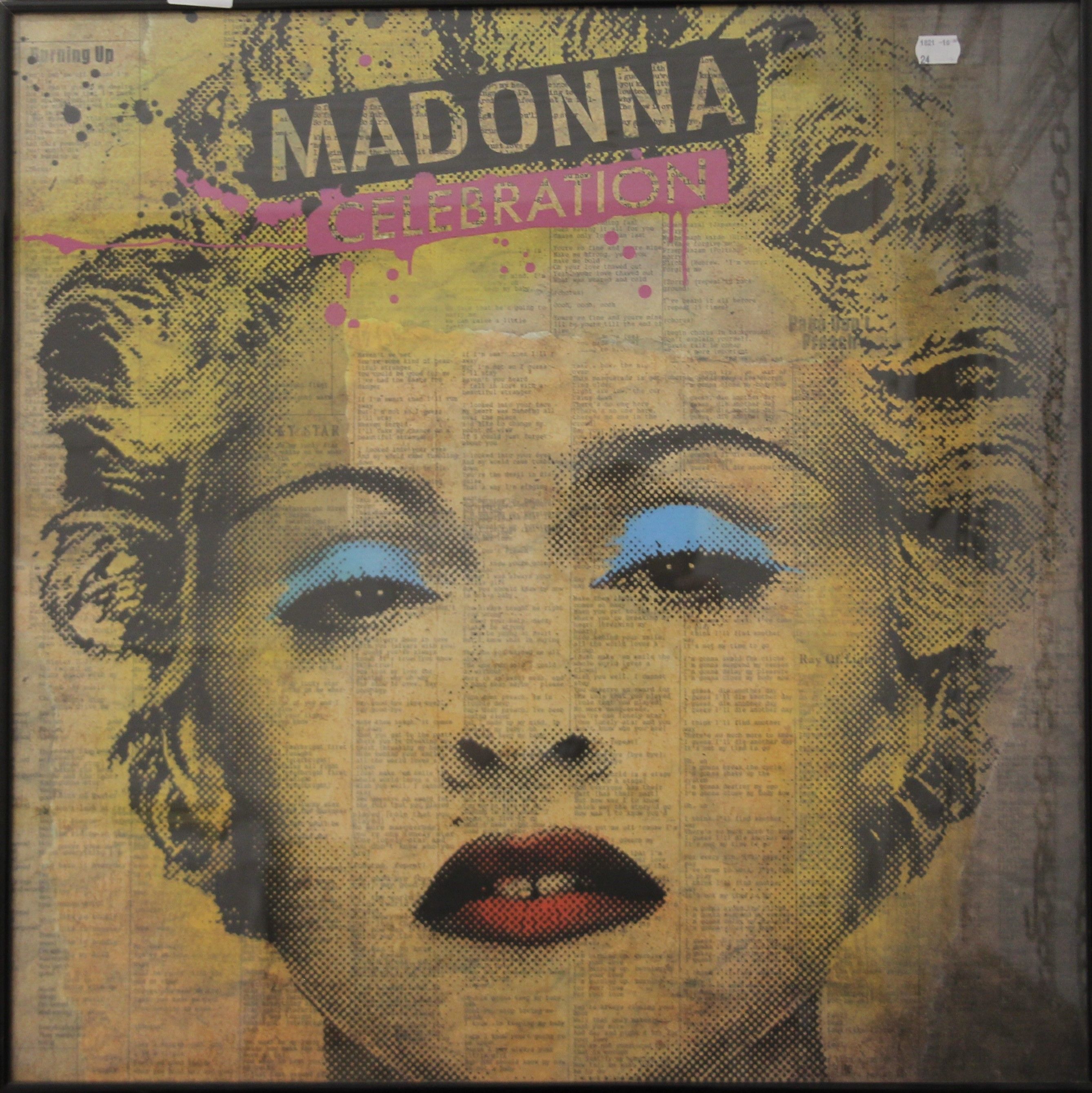 Madonna Celebration, print, framed and glazed. 62 x 62.5 cm. - Image 2 of 2