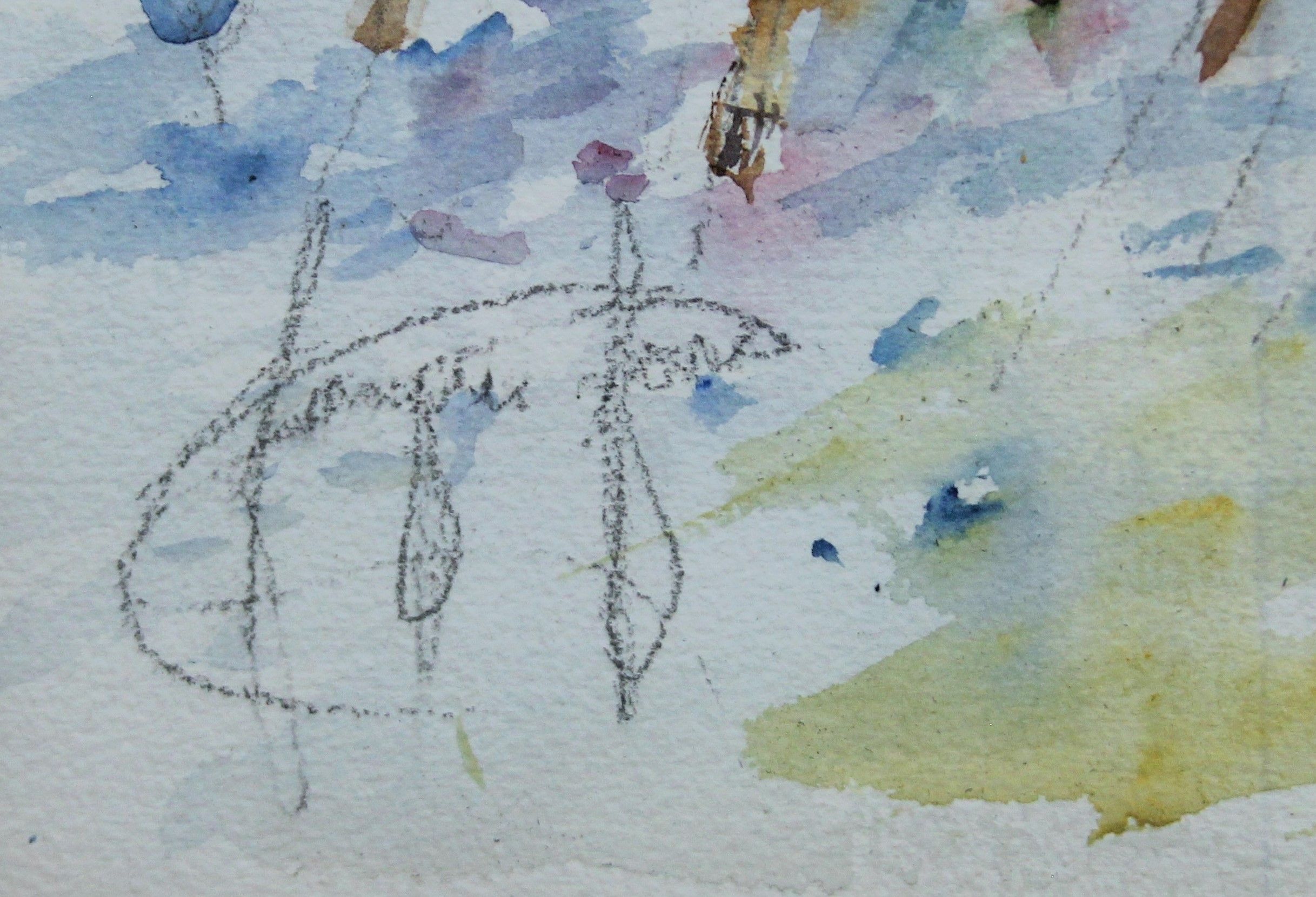 JACQUIE JONES (20th/21st century) British, Lord Orford and his Stags, watercolour, signed, - Image 3 of 3