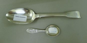 An Irish silver table spoon,