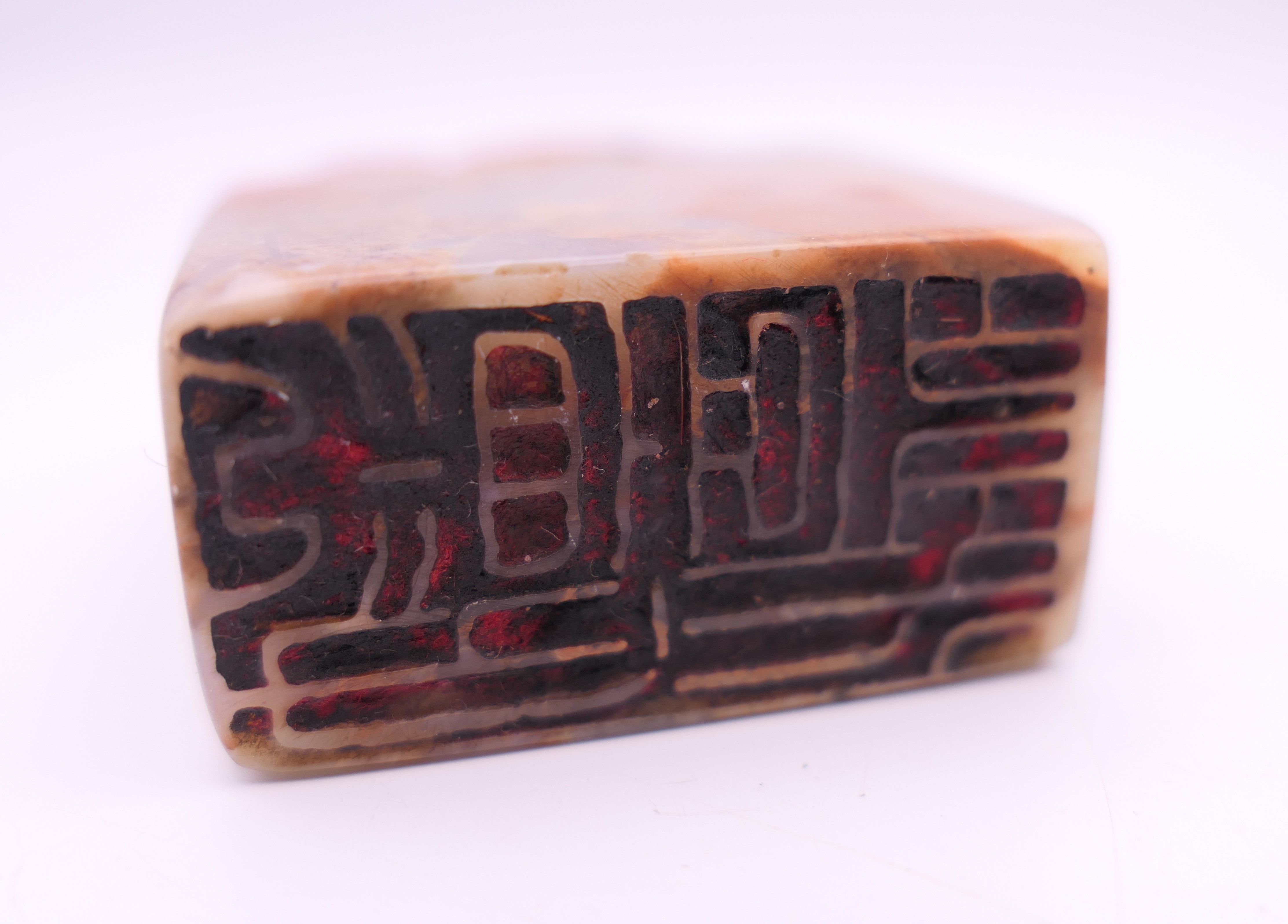 Two small Chinese carved stone seals, Qing Dynasty. The largest 5 cm high. - Image 4 of 11