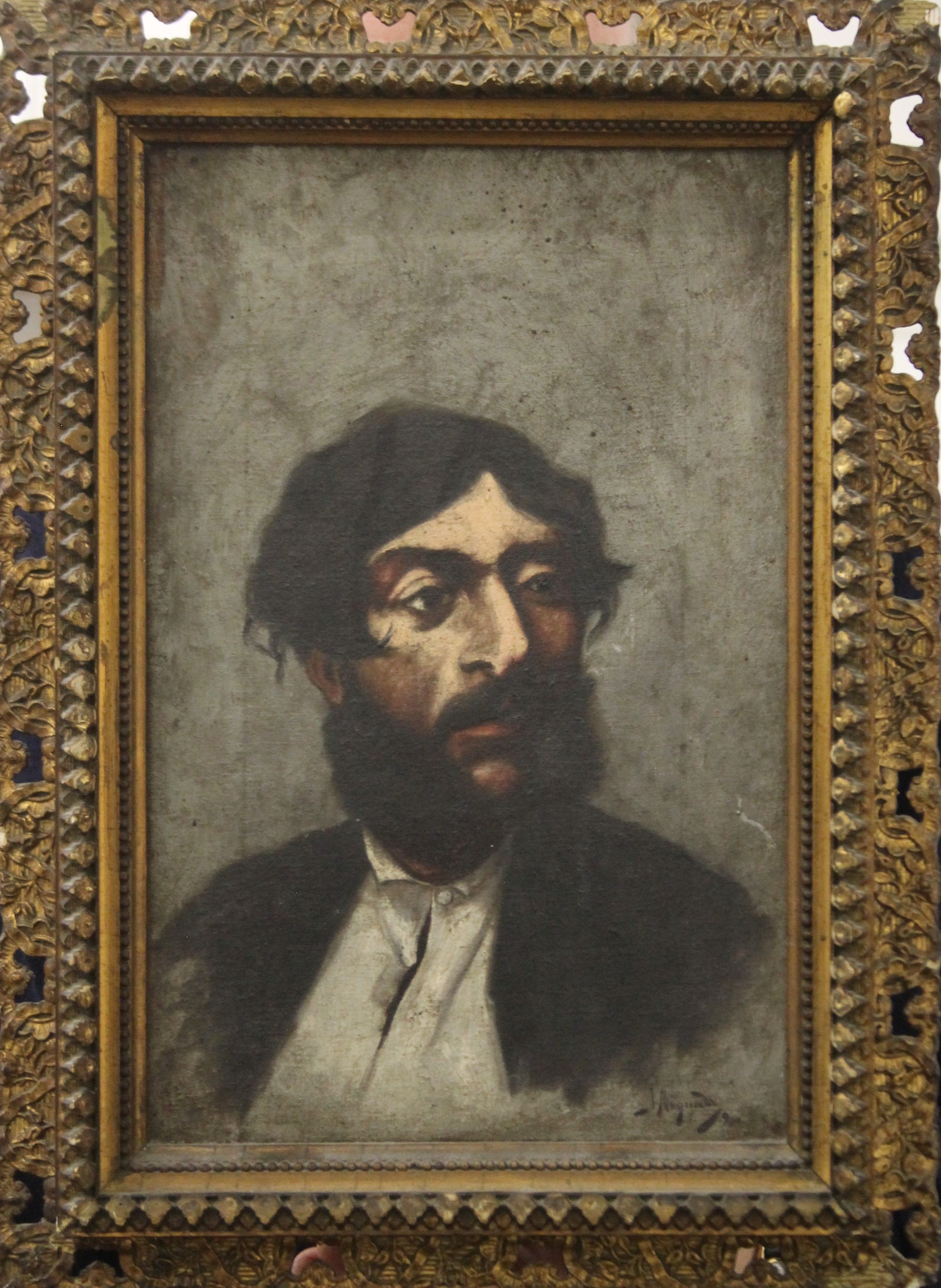 A 19th century Continental School Portrait of a Bearded Gentleman, oil on canvas, - Image 2 of 4