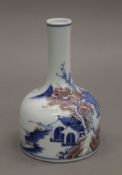 A Chinese porcelain mallet vase. 19 cm high.