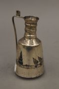 An Egyptian unmarked silver cream jug. 10.5 cm high. 75.7 grammes.