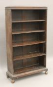 An early 20th century oak bookcase. 76 cm wide.