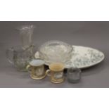 A quantity of various Victorian and later porcelain and glass.