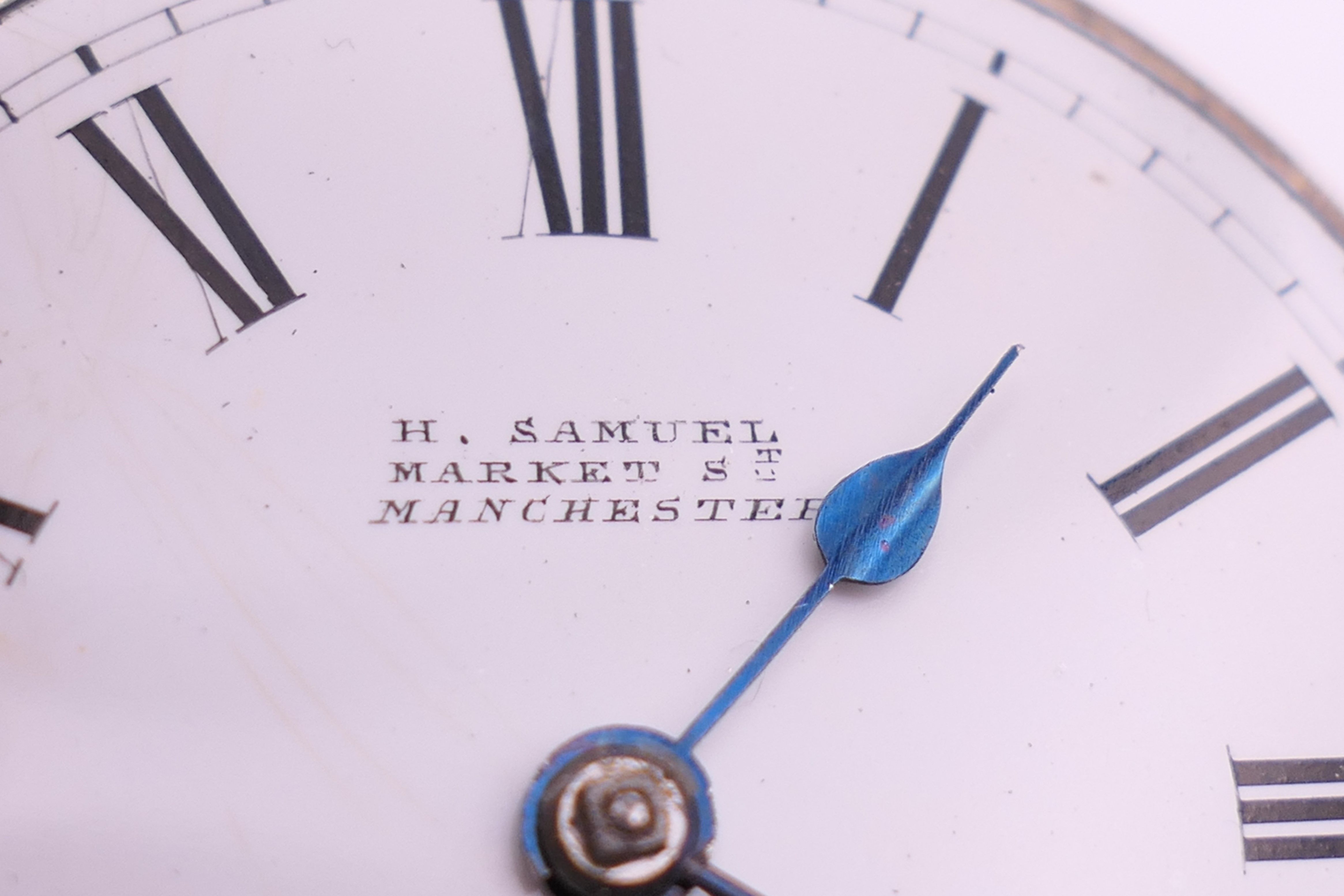 An H Samuel silver pair cased pocket watch, hallmarked for Chester 1887, serial number 67779. - Image 6 of 10