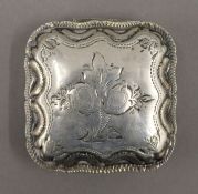 A Dutch silver pill/snuff box. 5 cm wide. 26.6 grammes.