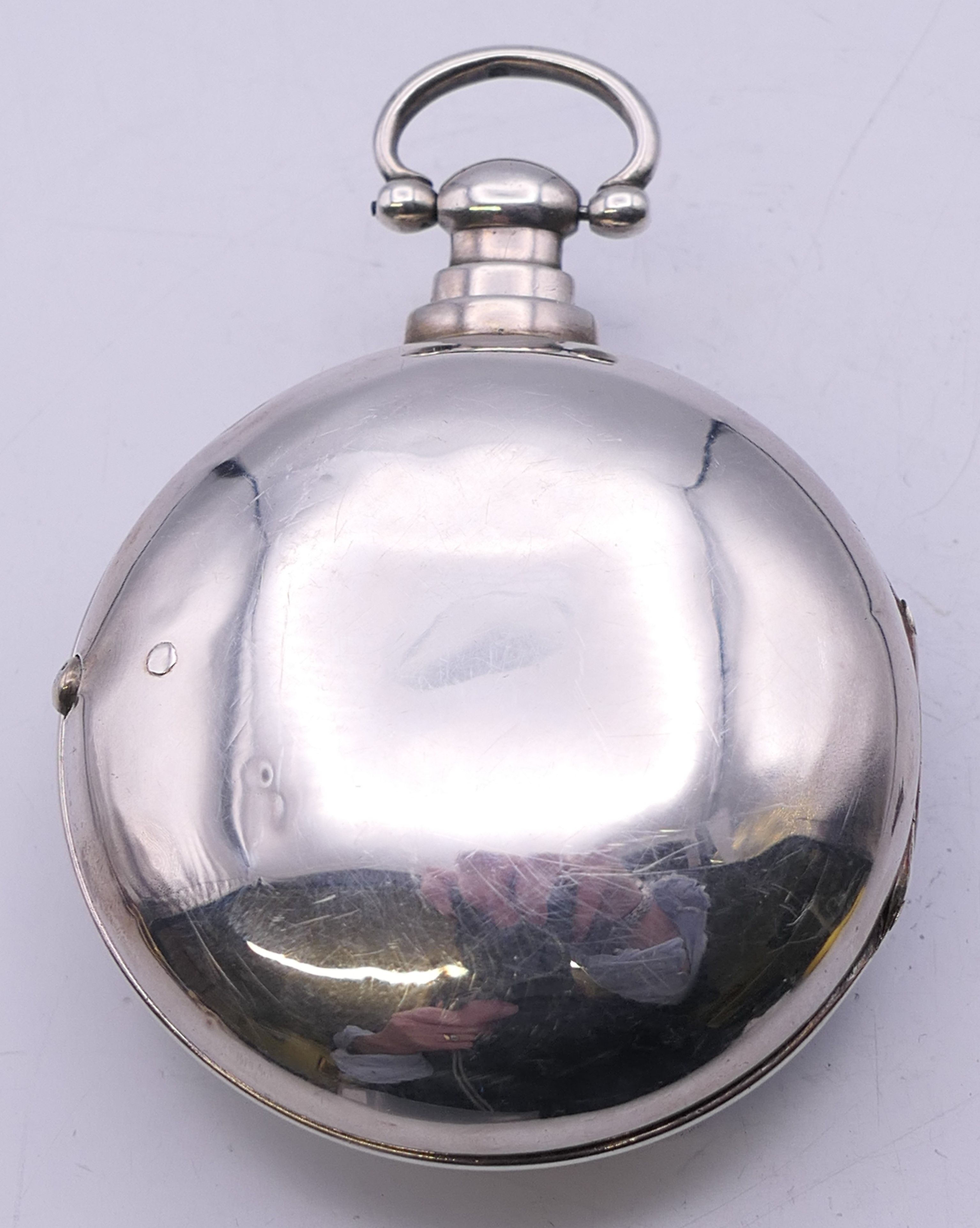 A J Robins silver pair cased pocket watch, London 1825, numbered 3897, - Image 2 of 9