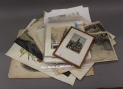 A quantity of Victorian engravings, prints and watercolours. The largest 53 x 39.5 cm.