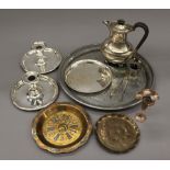 A quantity of various silver plate and metalware.