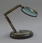 A magnify glass on stand.