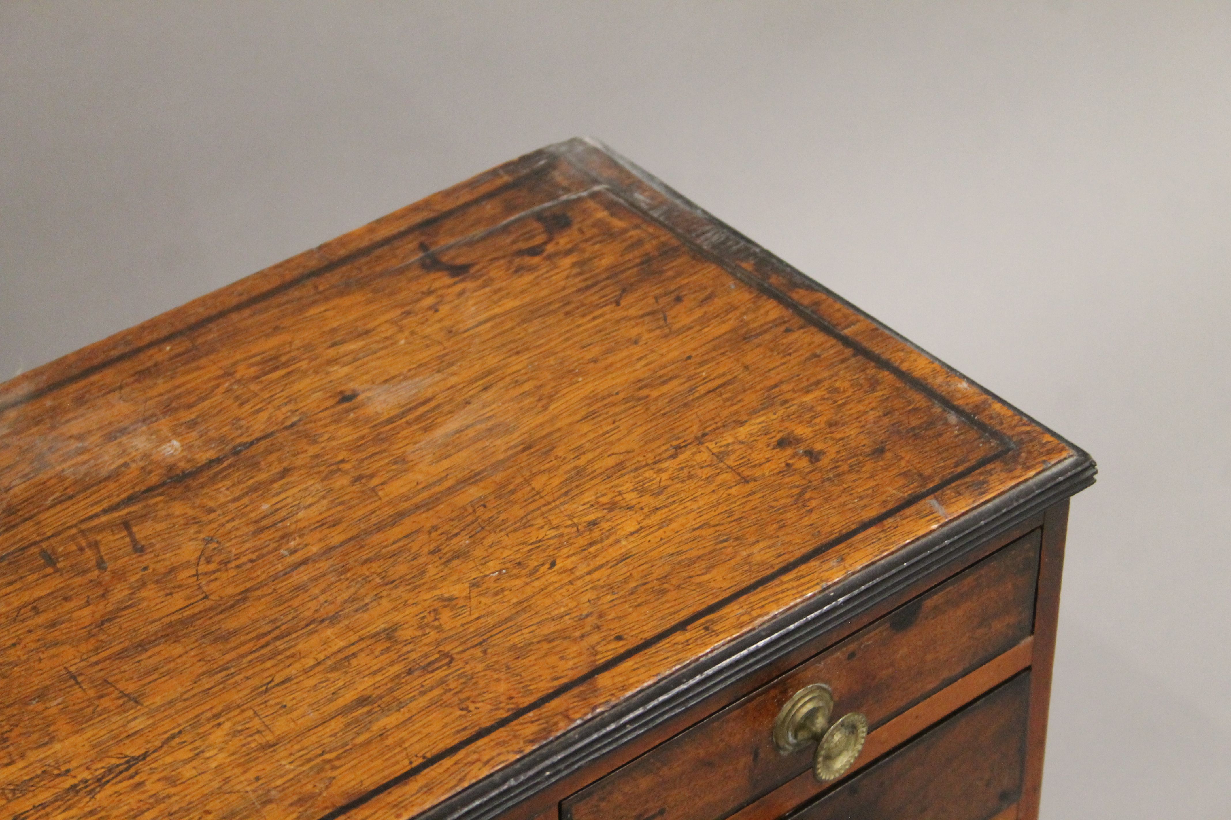 A 19th century mahogany miniature chest of drawers. 36.5 cm wide. - Image 3 of 6