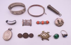 A quantity of silver jewellery. 105 grammes total weight.