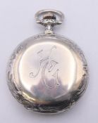 A Swiss Longines Grand Prix Paris 1900 800 silver full hunter pocket watch, serial number 2030641.