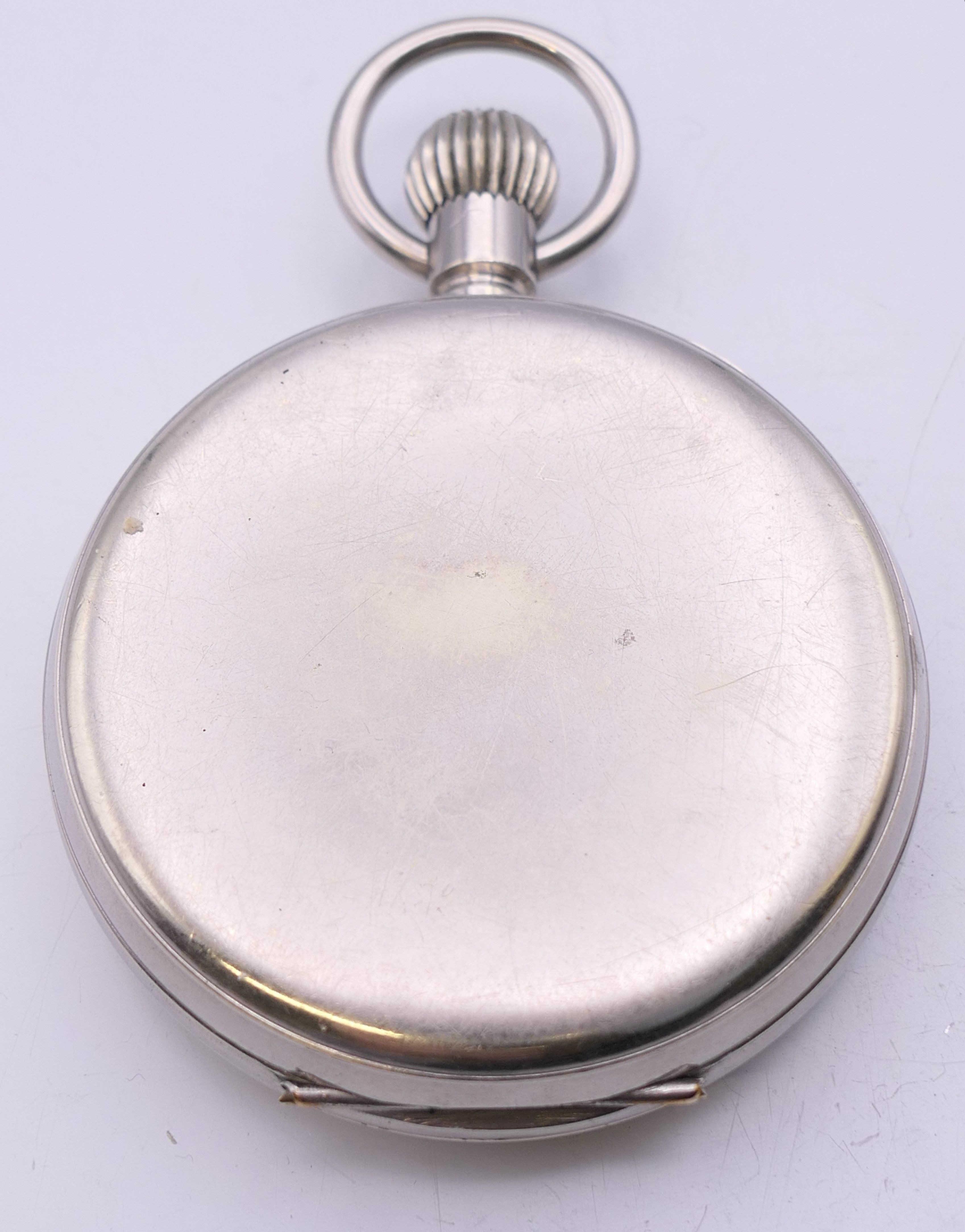 A silver plated Goliath pocket watch housed in a silver mounted case inscribed Oct 8th 1912. - Image 4 of 13