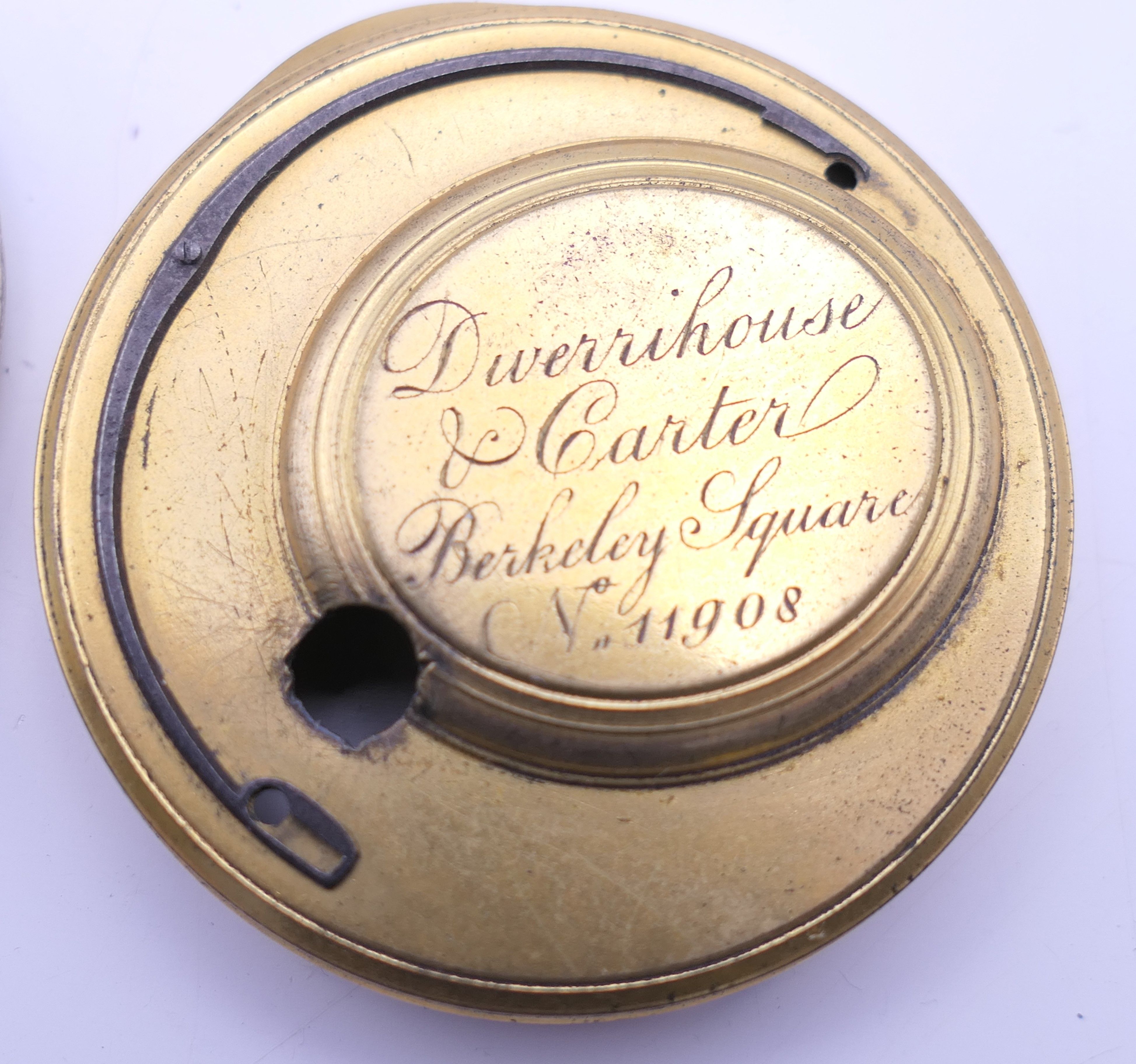 A small box of assorted pocket watch movements and faces. - Image 13 of 14