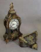 A 19th century Boulle bracket clock and bracket, the dial inscribed Grohe Wigmore Street London.