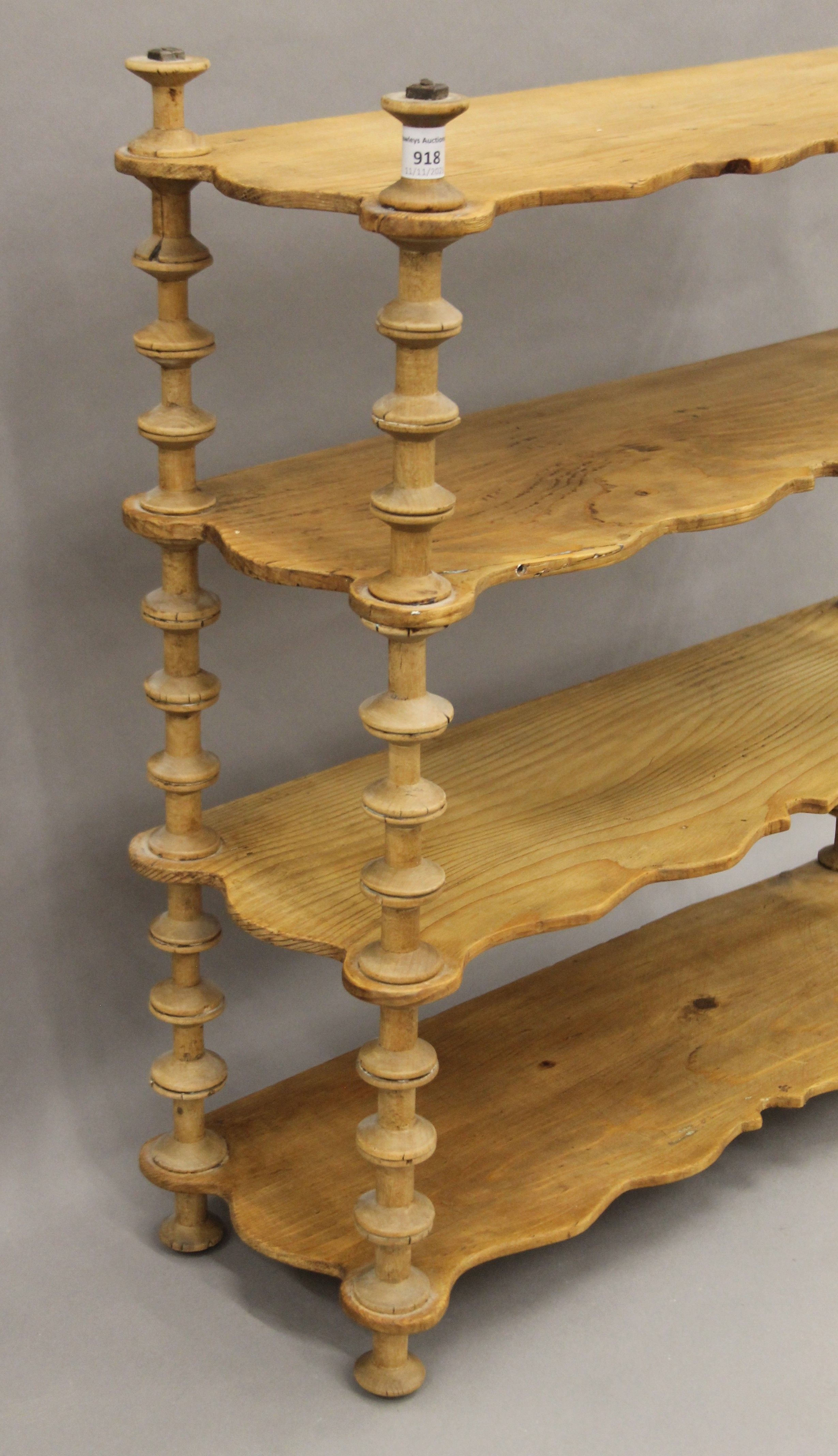 A set of Victorian pine shelves. 64 cm wide. - Image 2 of 4