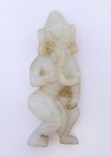 A Chinese jade carved pendant of Ganesh. 7.5 cm high. Provenance: The Larkin/Minney Collection.