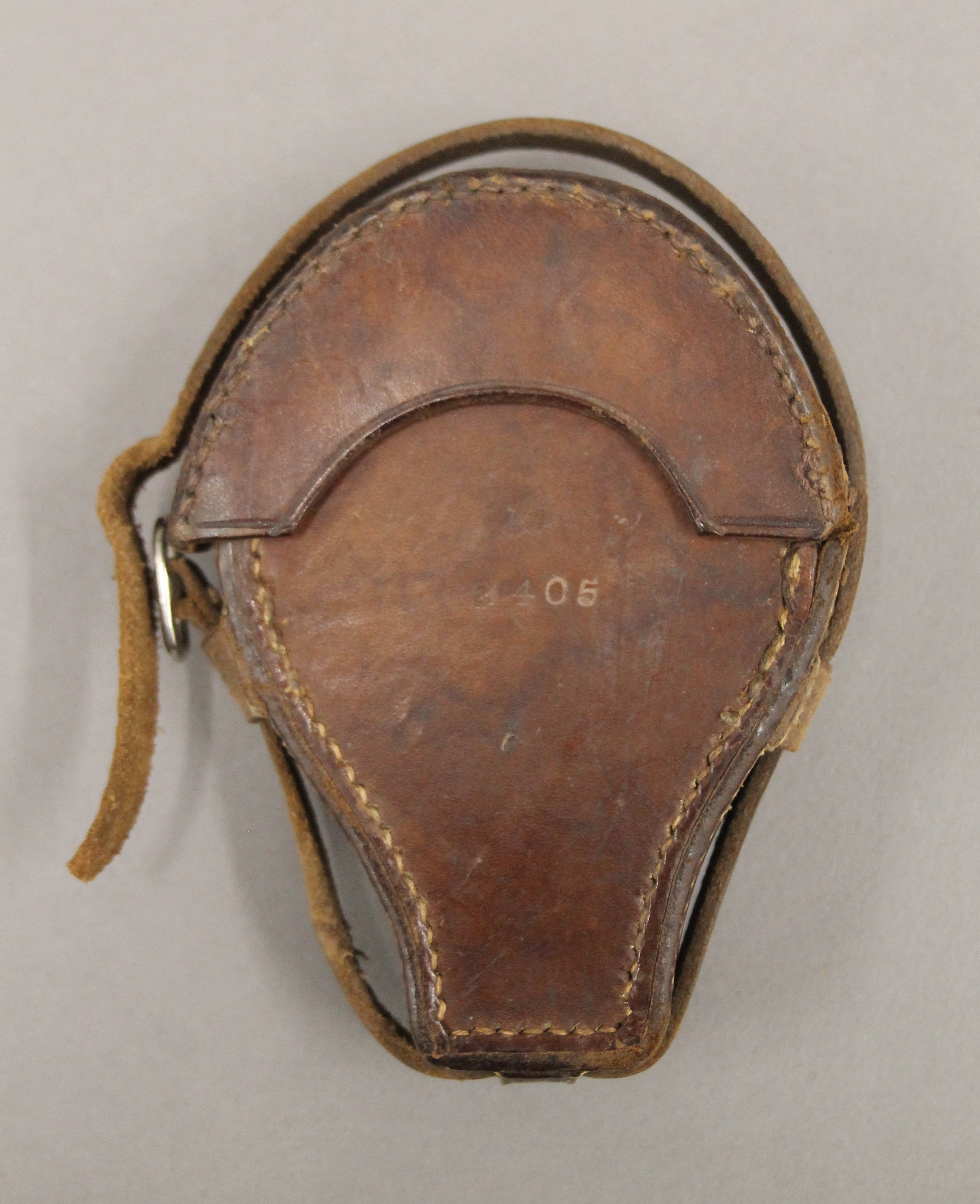 A leather cased military compass. 7 cm diameter. - Image 7 of 7