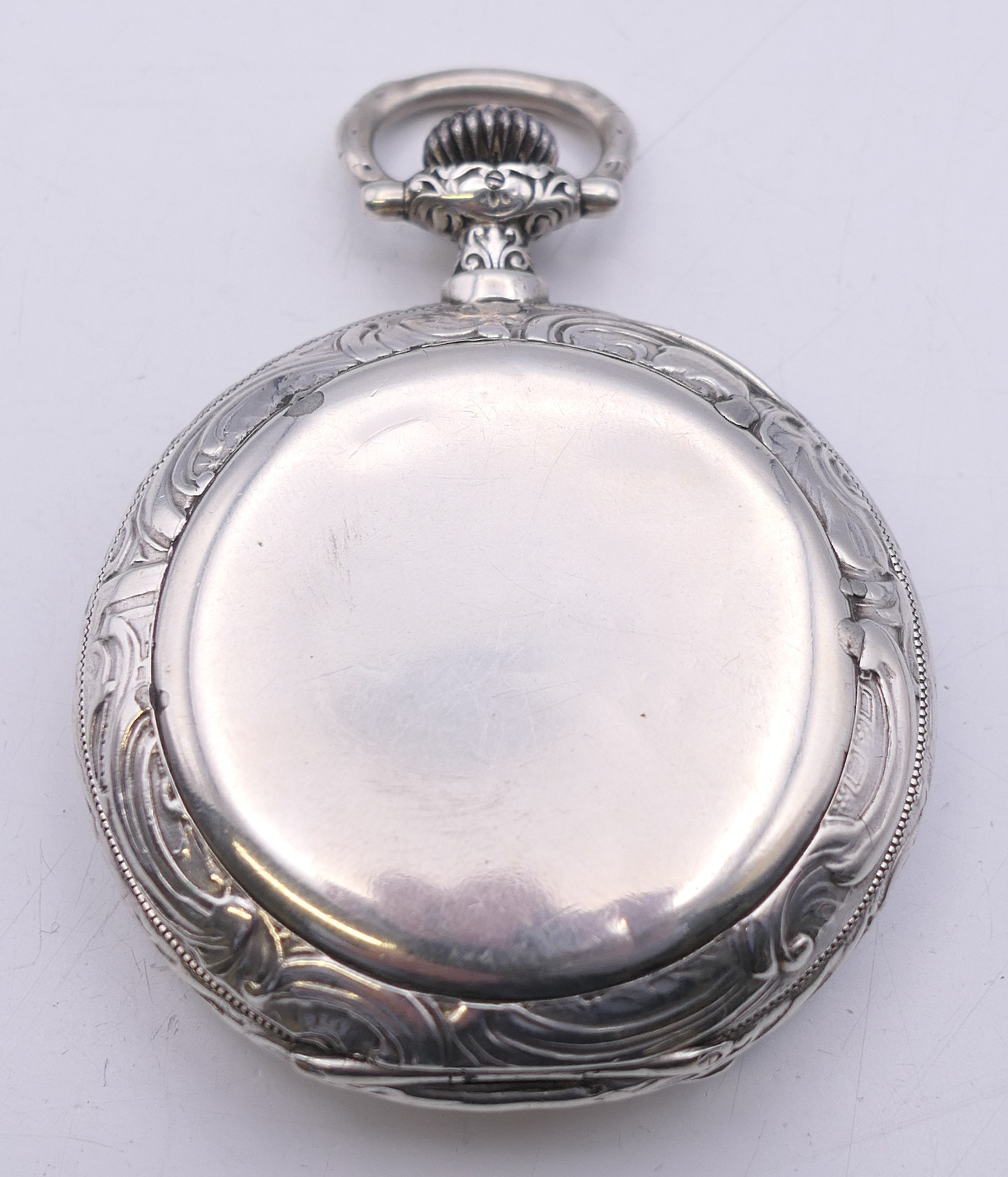 A Swiss Longines Grand Prix Paris 1900 800 silver full hunter pocket watch, serial number 2030641. - Image 2 of 9