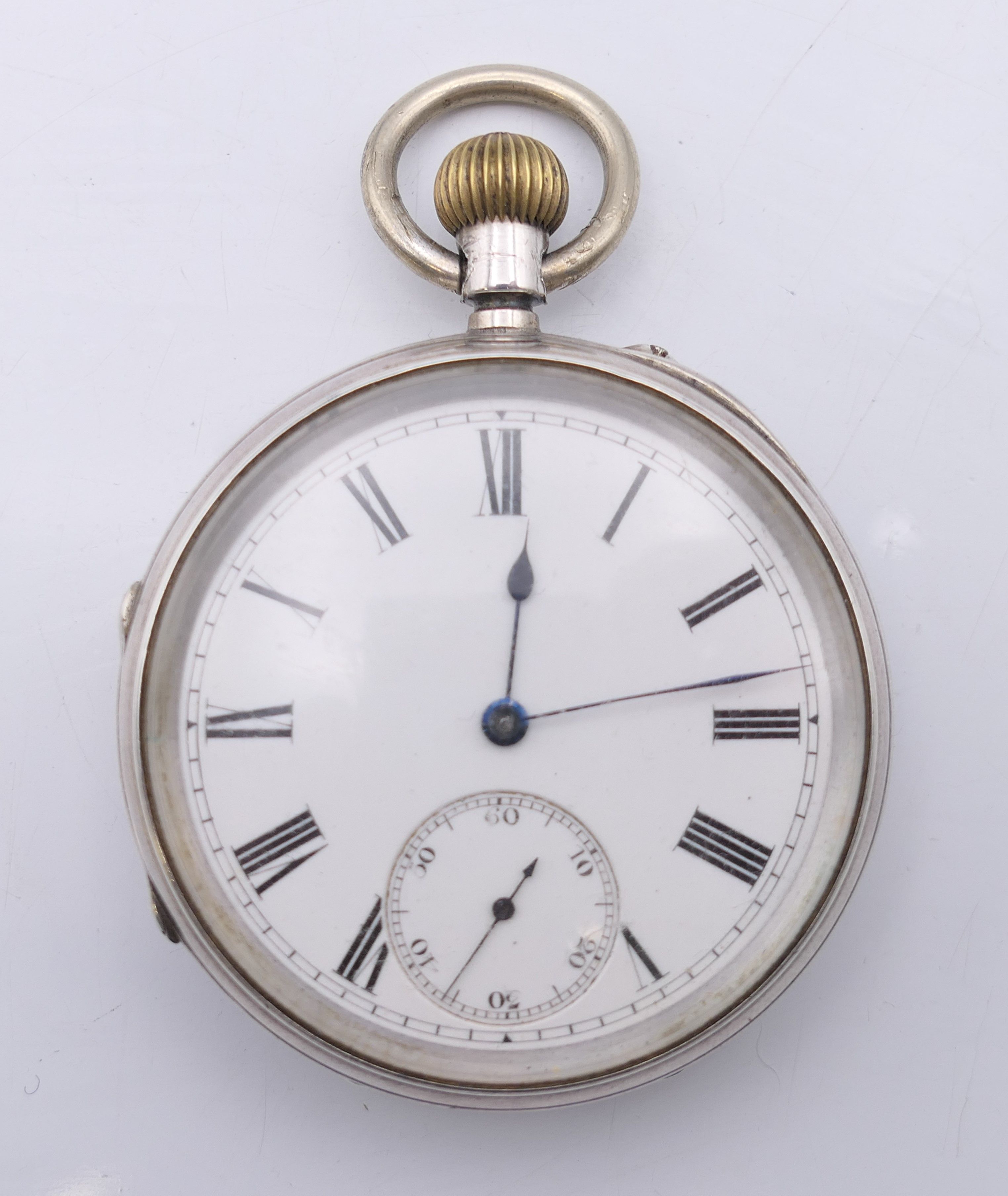 A Crouch of Chichester & Worthing silver pocket watch, hallmarked for London 1891,