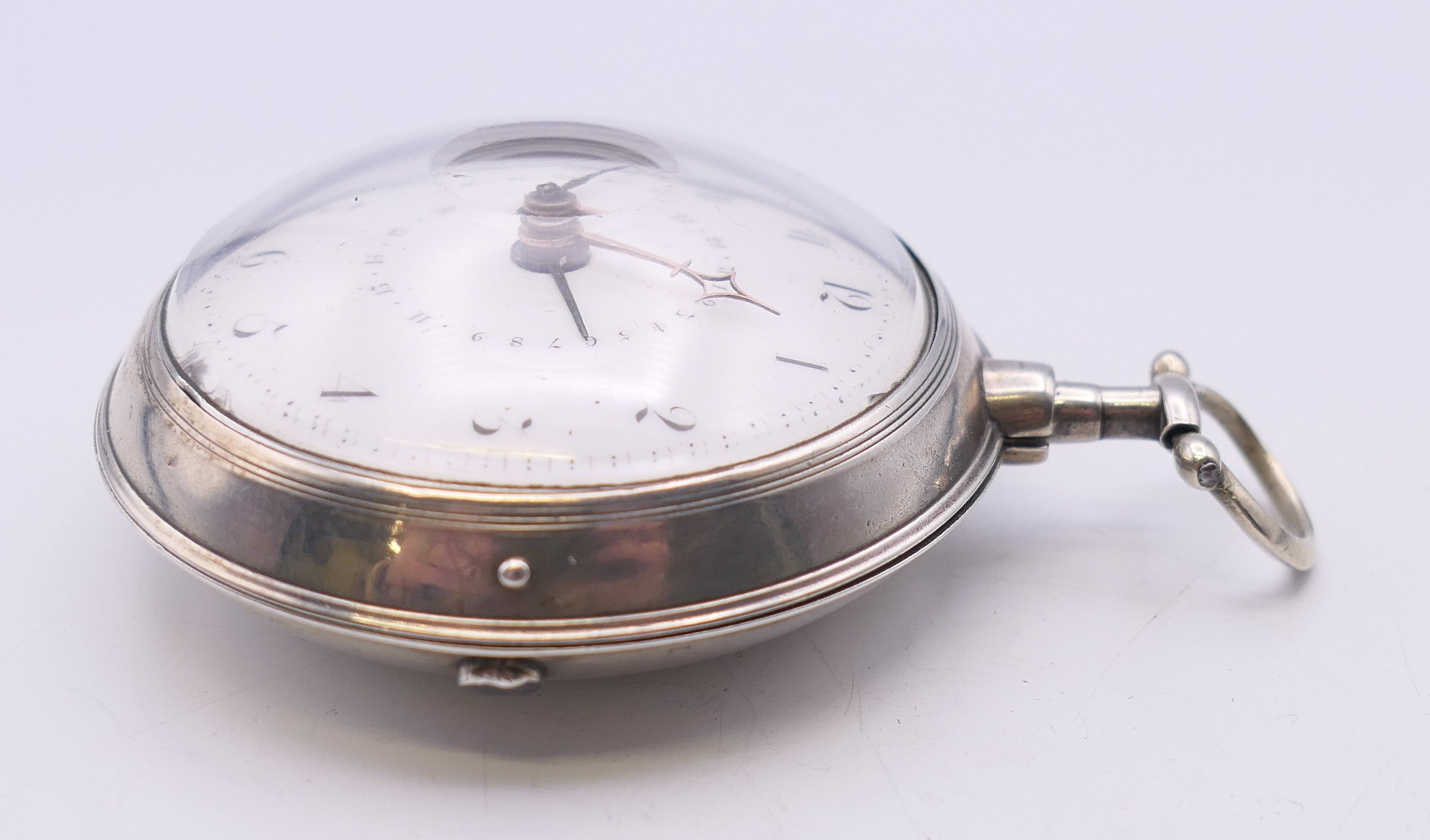 A Jacob Sumpter Dook silver pair cased pocket watch, the movement with engraved Masonic emblem. 5. - Image 3 of 10