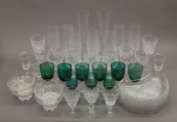A quantity of various glassware.
