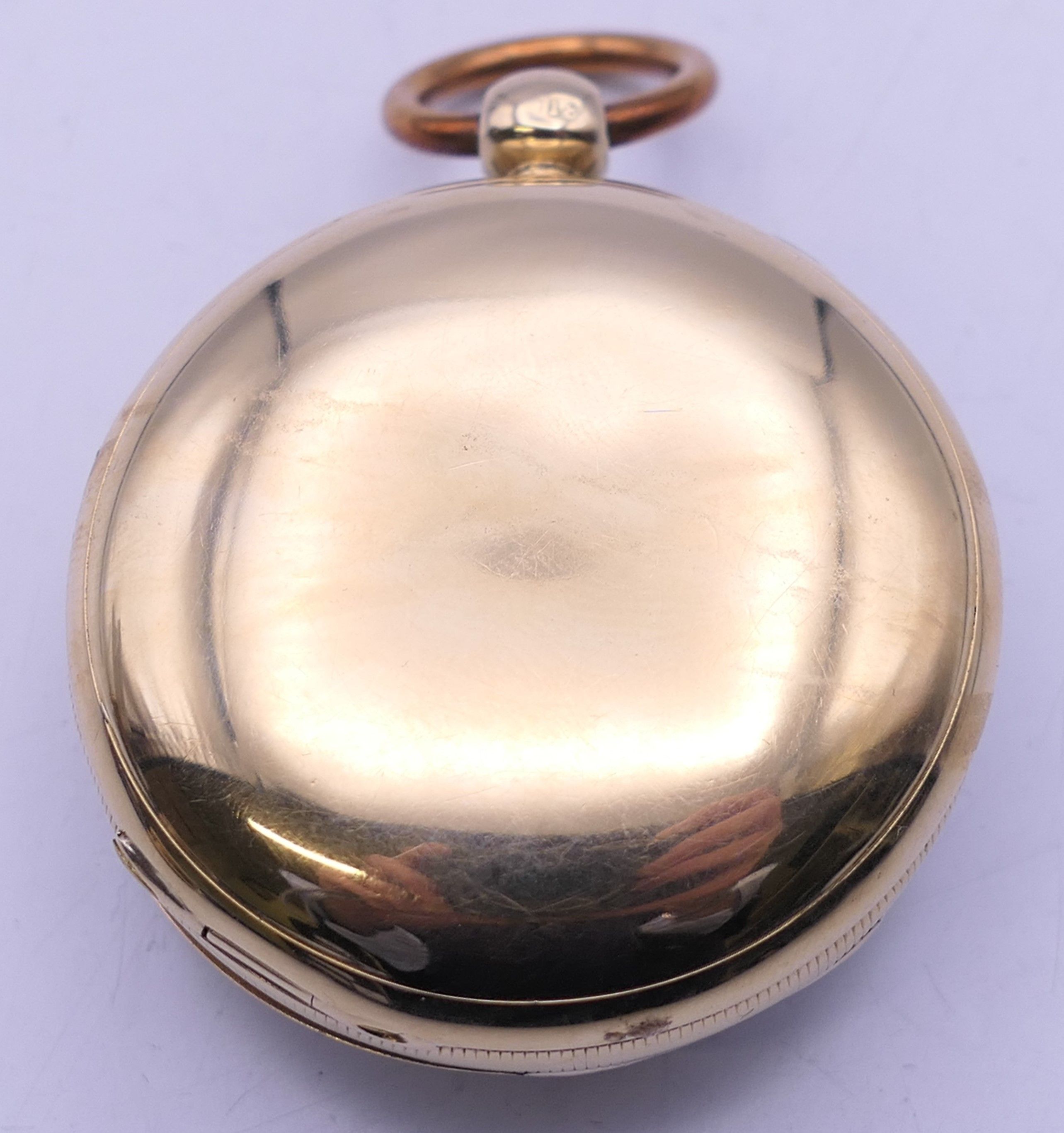 A Barwise 18 ct gold pocket watch, hallmarked for 1821. 4 cm diameter. 96.6 grammes total weight. - Image 2 of 11