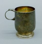 A silver Christening mug. 8 cm high. 114.3 grammes.