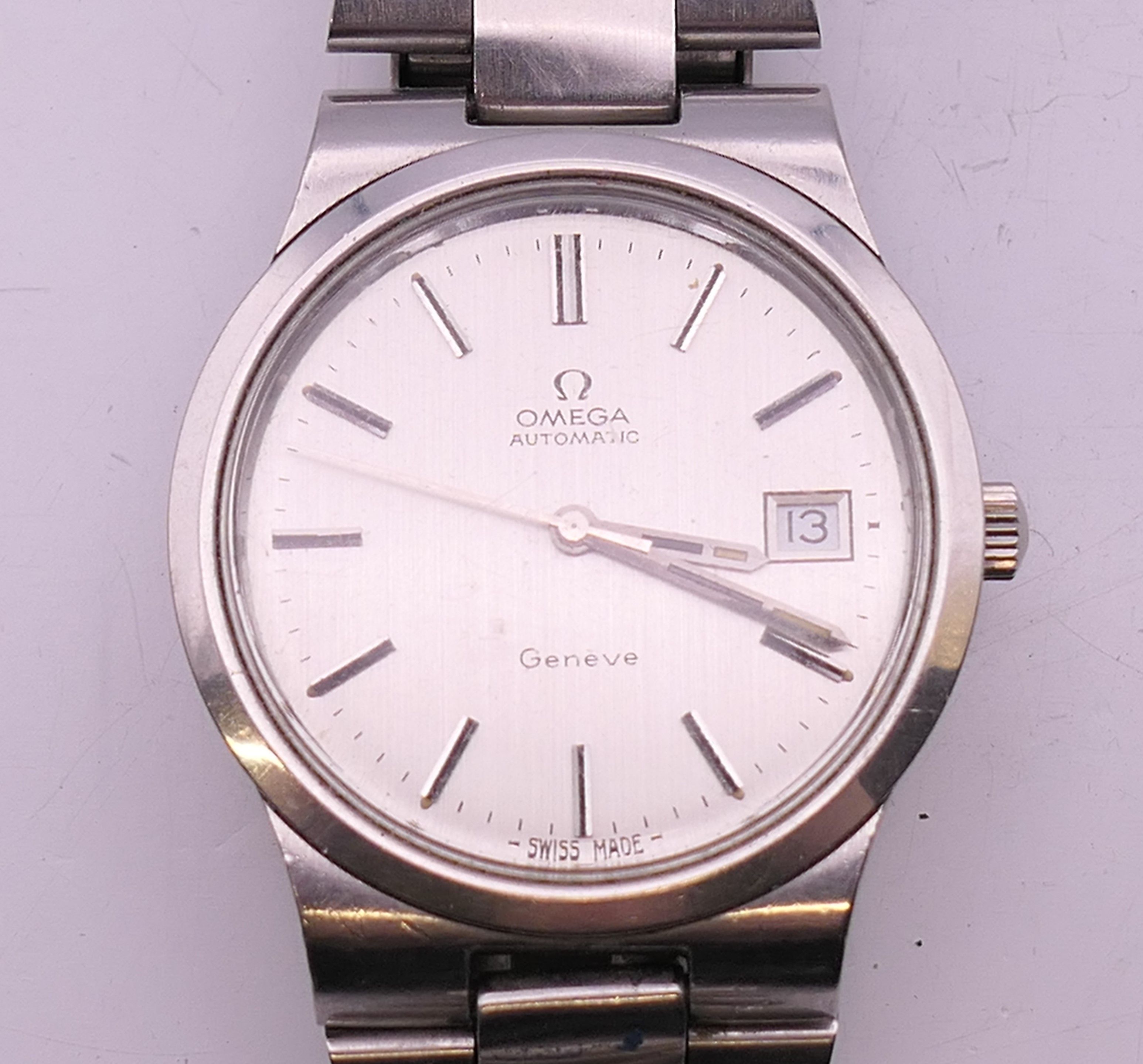 An Omega Automatic gentleman's wristwatch. 3.5 cm wide.