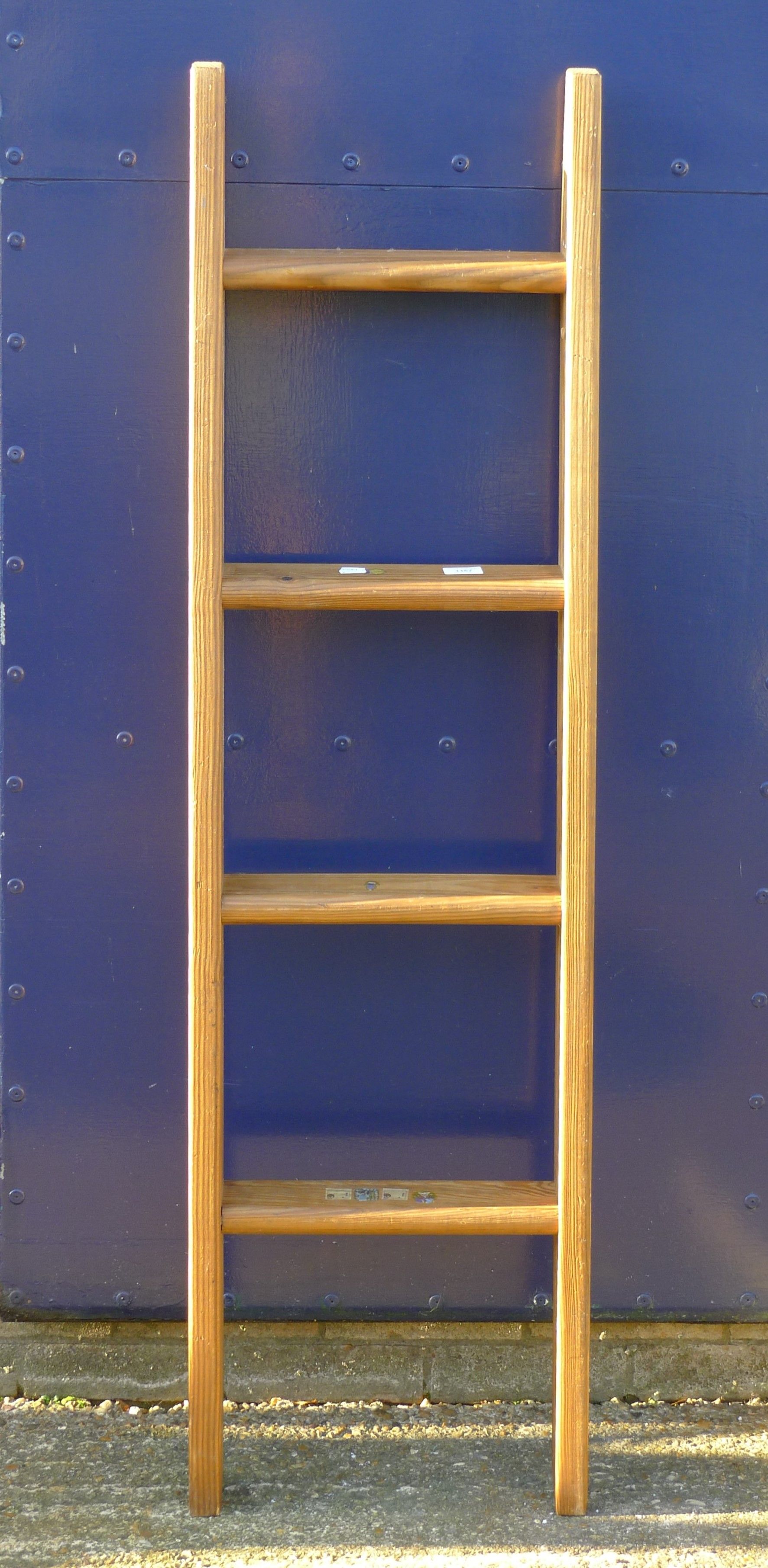 A pine ladder. 143 cm high.