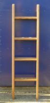 A pine ladder. 143 cm high.