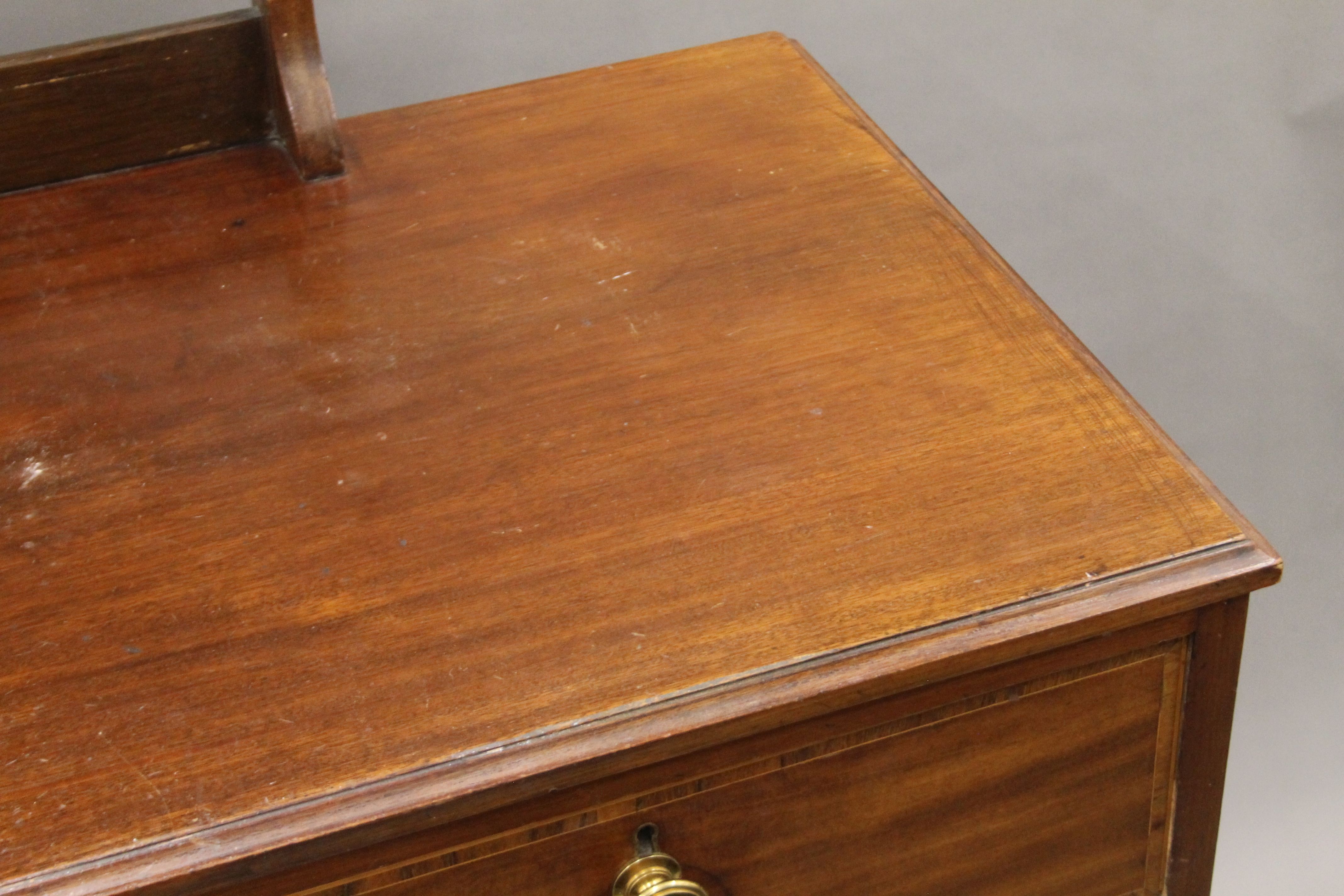 An Edwardian mahogany dressing chest. 109 cm wide. - Image 3 of 8