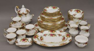 A large quantity of Royal Albert Old Country Roses dinner and teawares.