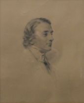 A portrait of The Rev Thomas Worsley, M.A, engraving, framed and glazed. 42.5 x 55.5 cm overall.