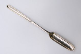 A silver marrow scoop, hallmarked for London 1768, maker's mark of T W Chawner. 21.5 cm long. 43.