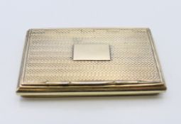 A silver-gilt snuff box, hallmarked for Birmingham 1835, maker's mark of Thomas Shaw. 8 cm x 5 cm.