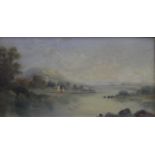 19TH CENTURY SCHOOL, Lake Drummond (Ireland), oil on board; together with A French Cottage,