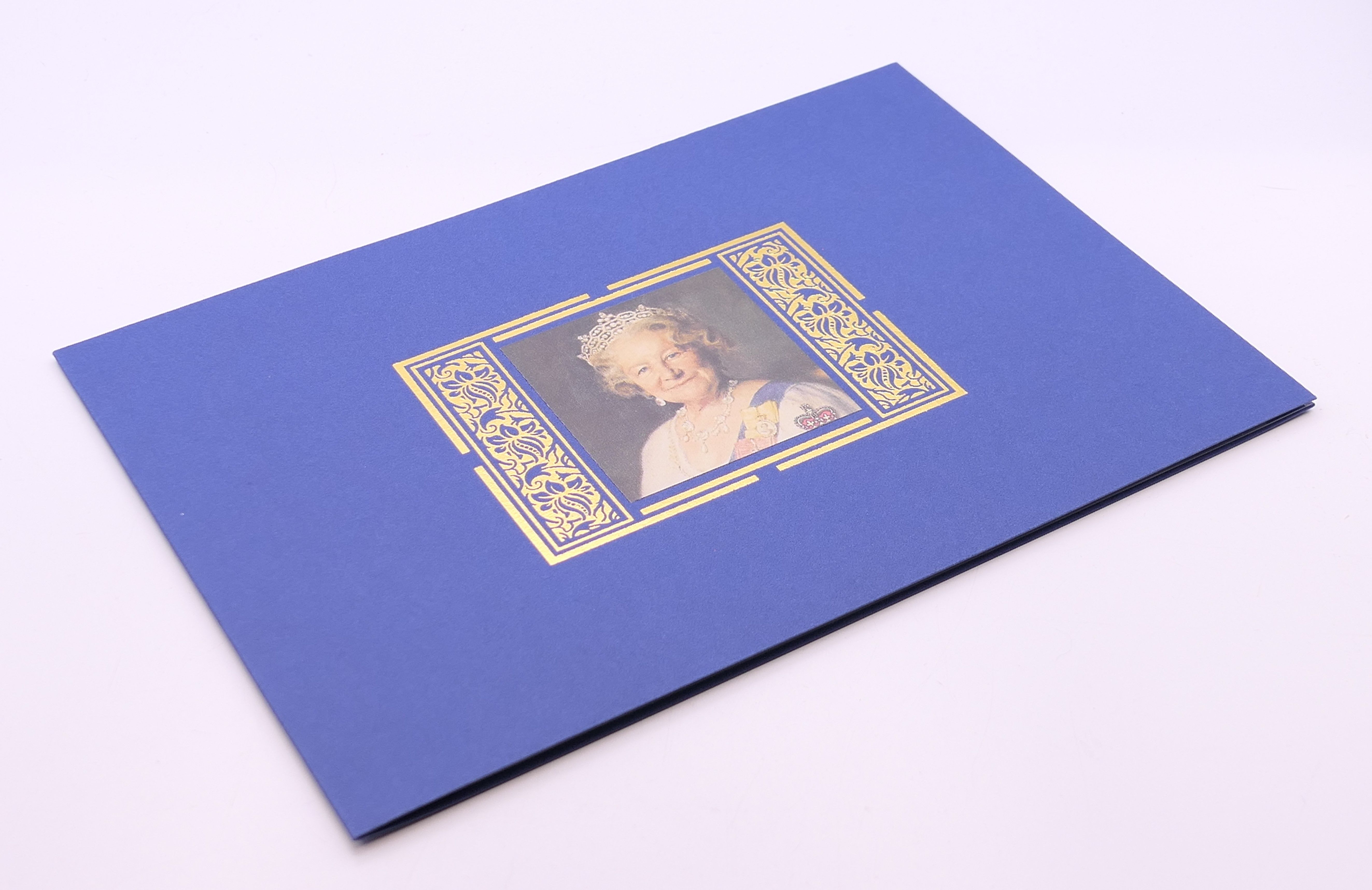 A limited edition sovereign cover, numbered 274/1000, ''HM Queen Elizabeth, The Queen Mother'',