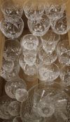 A quantity of Stuart Crystal Glengarry pattern glasses, six German hock glasses, etc.